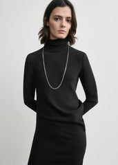 Long twist dress black