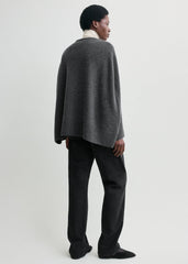Crew cape knit dark grey