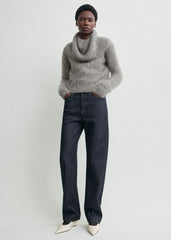 Funnel alpaca-blend knit grey