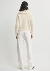 Funnel alpaca-blend knit milk