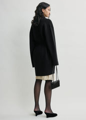 Shawl-lapel robe black