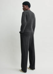 Hammered button cardigan charcoal