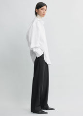 Oversized striped shirt white