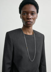 Tailored dinner blouse charcoal