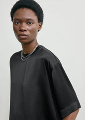 Satin tee black