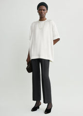 Satin tee white