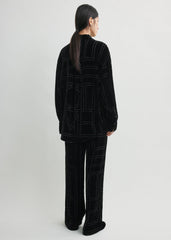 Oversized devoré shirt black