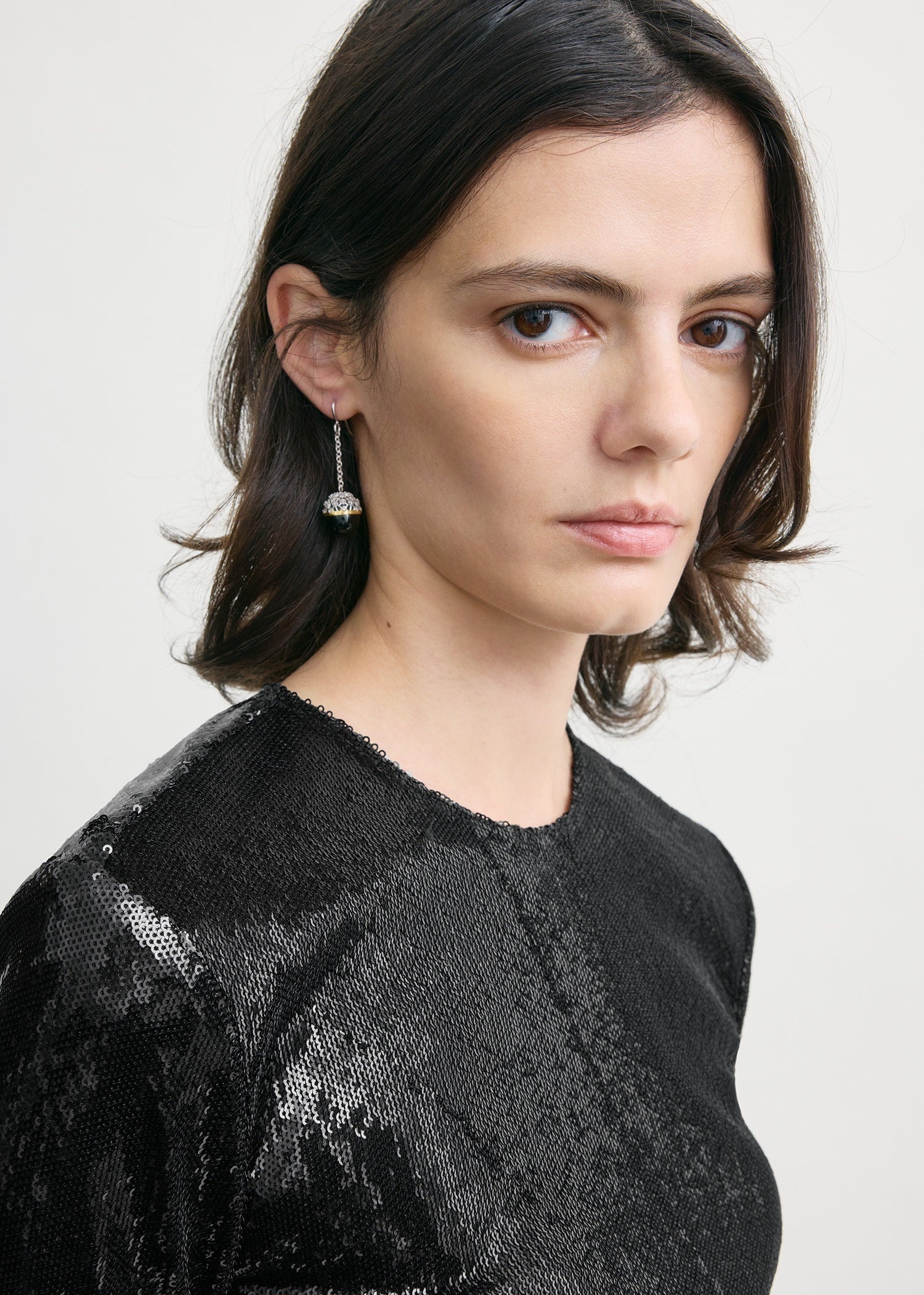 Sequin top black