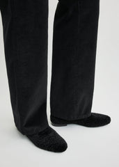 Shearling loafers black