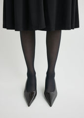 Sharp naplack wedge pumps bark