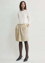 Striped mini skirt beige/brown
