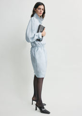 Striped mini skirt ice/white