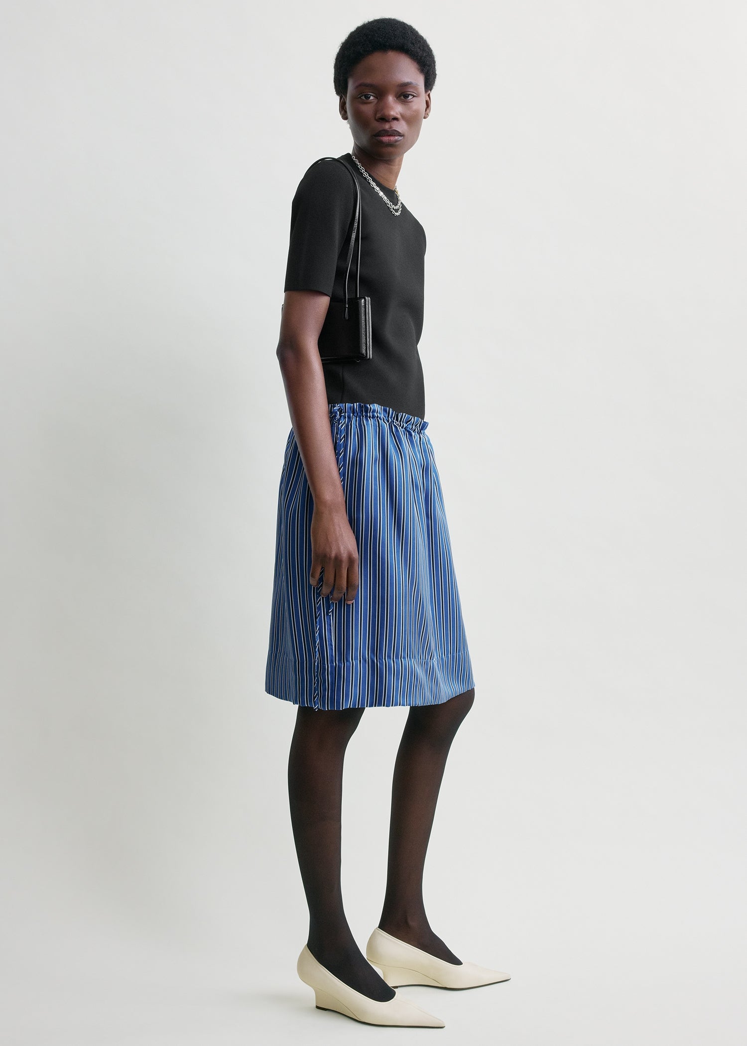 Striped mini skirt blue/navy