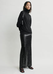Sequin skirt black