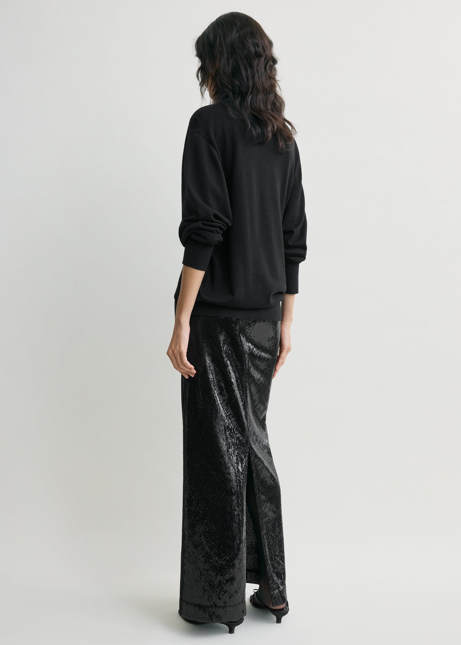 Sequin skirt black