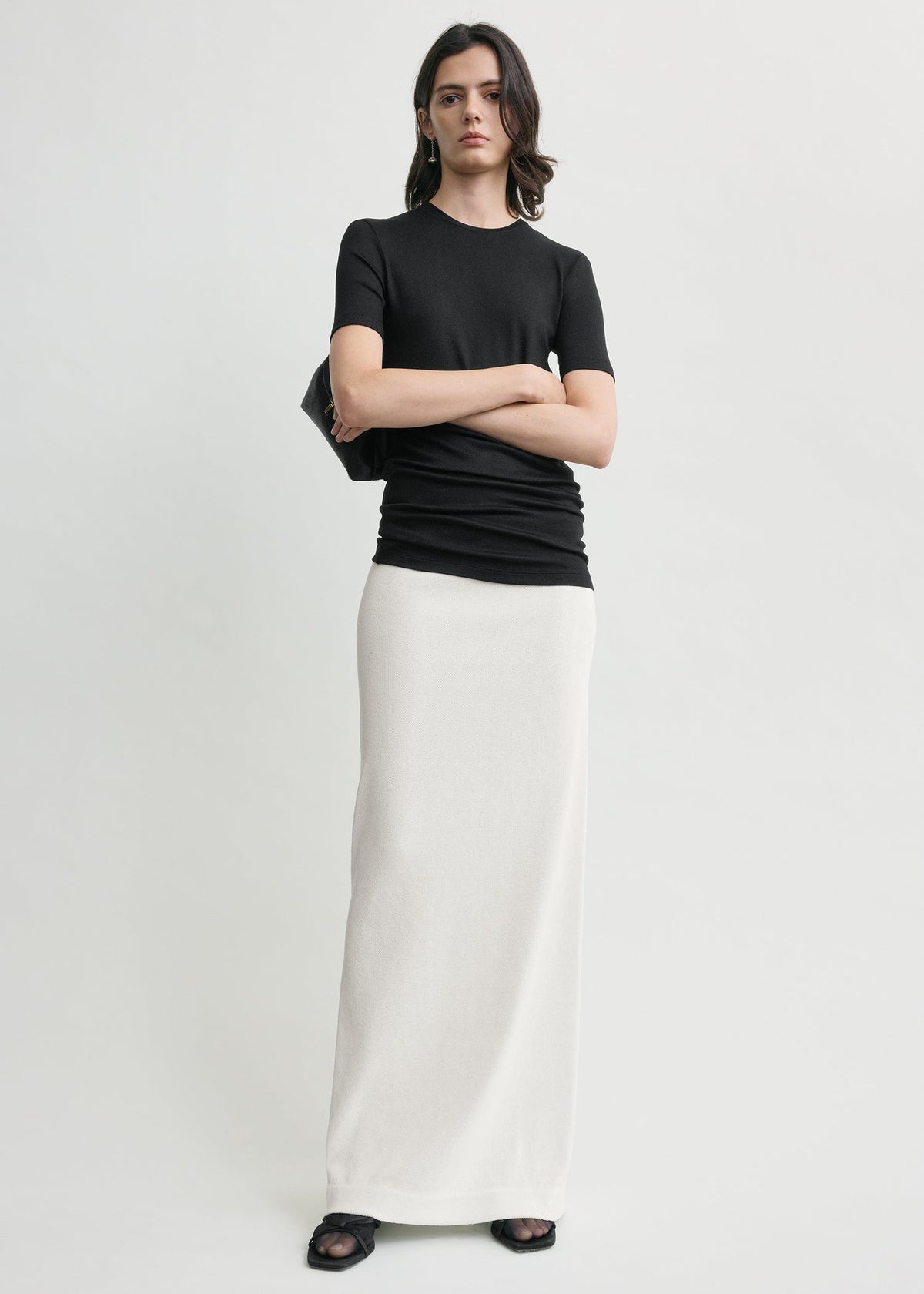 Sequin skirt white