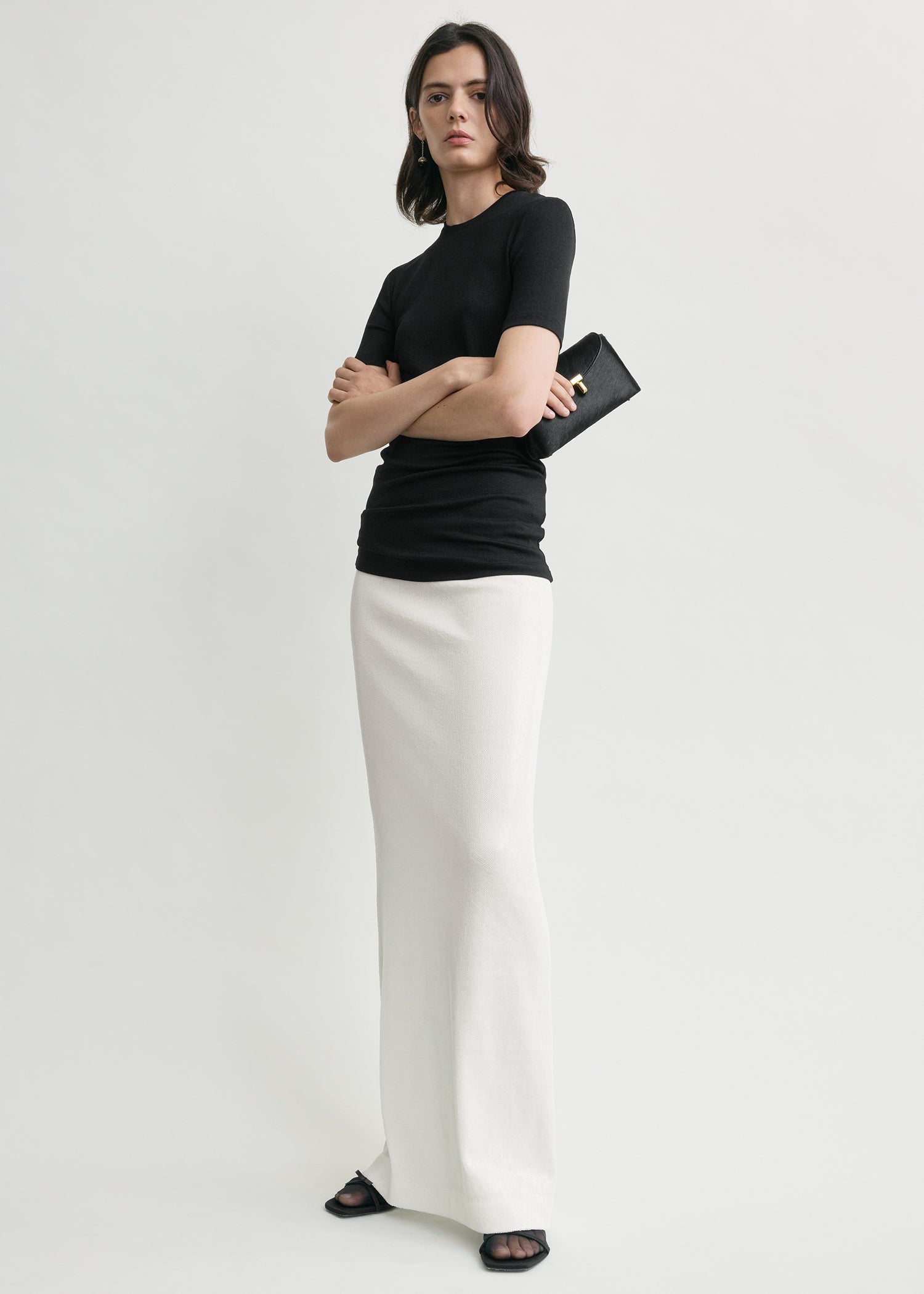 Sequin skirt white