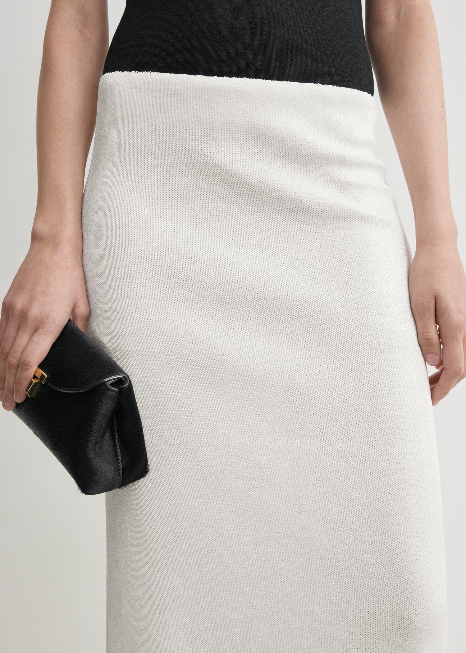 Sequin skirt white