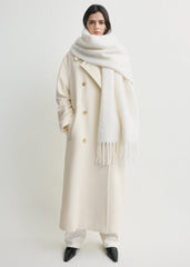 Fuzzy scarf off-white