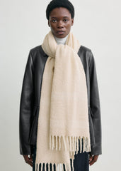 Monogram jacquard scarf ecru/white