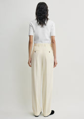 Pleat trousers off-white