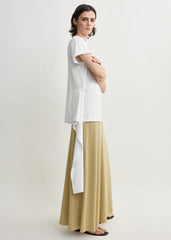 Flared jersey skirt chai