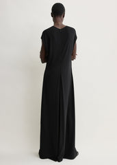 V-neck jersey dress black