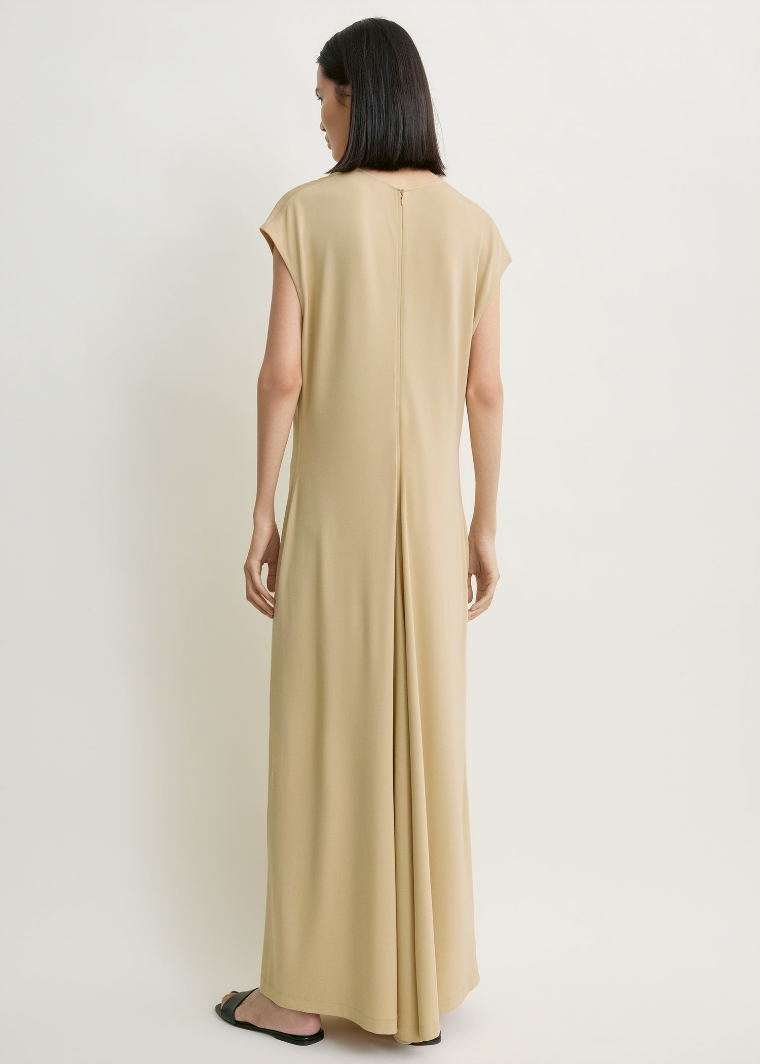 V-neck jersey dress chai