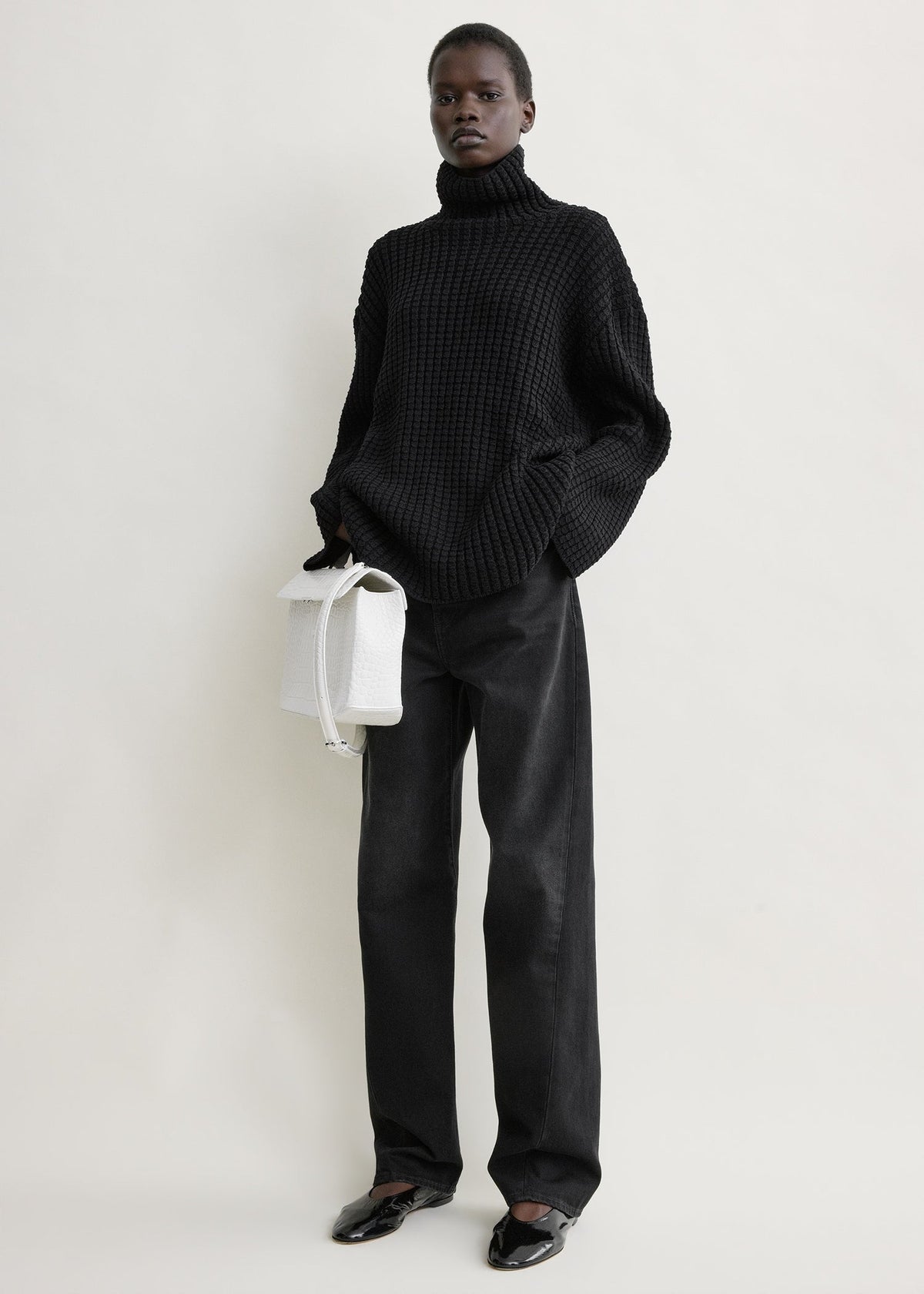 Whipstitch knit black