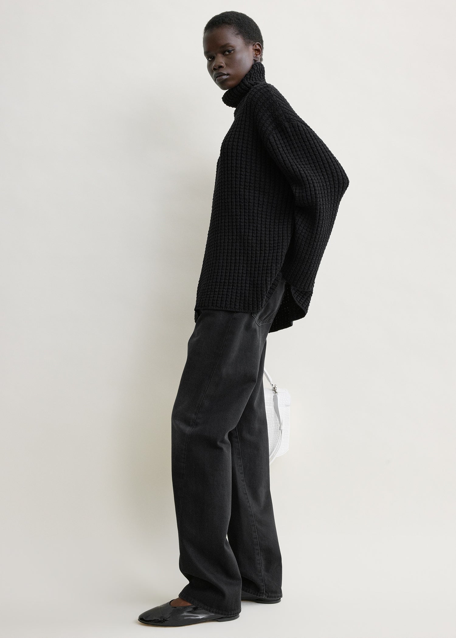 Whipstitch knit black
