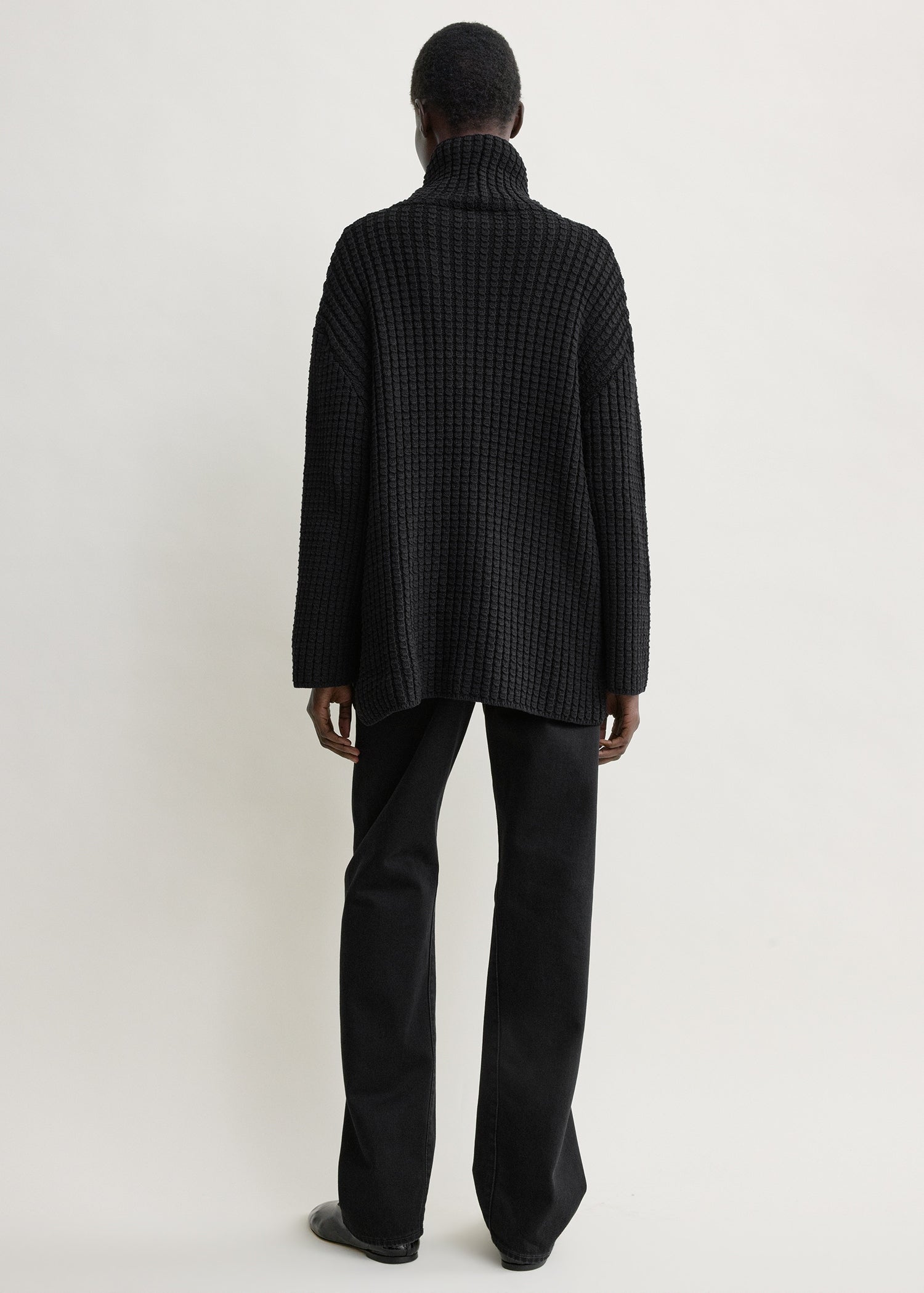 Whipstitch knit black