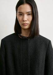 Jacquard cotton jacket black