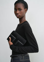 Mini T-flap pony hair bag black