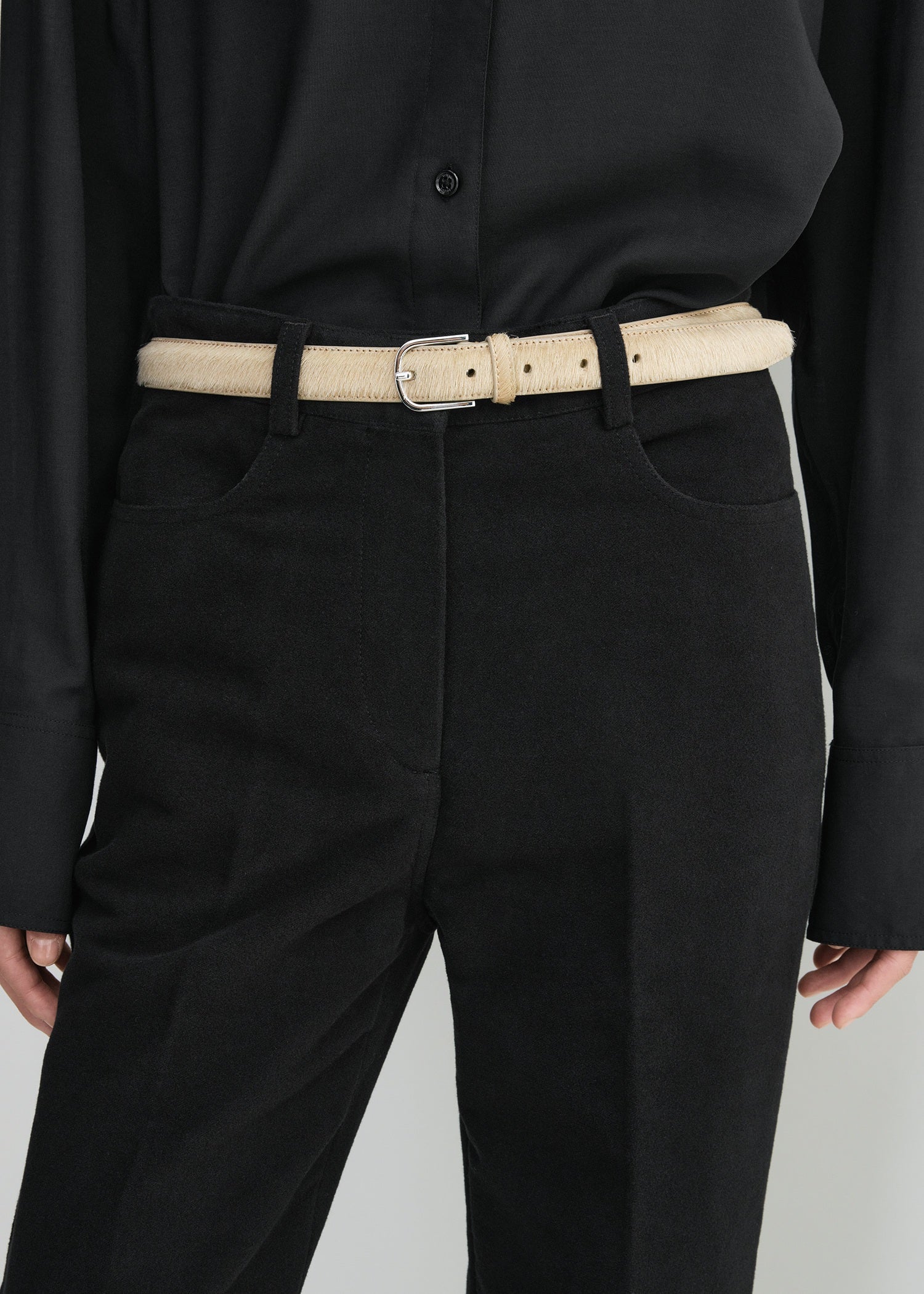 Pony hair belt sand