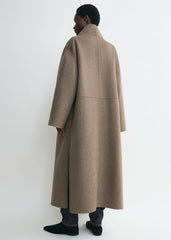 Signature wool cashmere coat oak