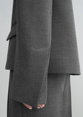 Pocket top grey melange