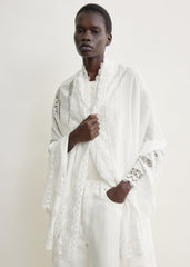 Lace sarong white