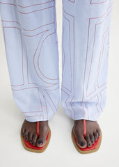 T-strap nappa sandals red/desert
