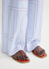 T-strap nappa sandals red/desert
