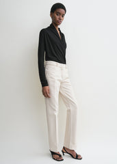 Low slim denim ecru