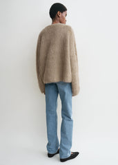 Boxy alpaca knit truffle melange