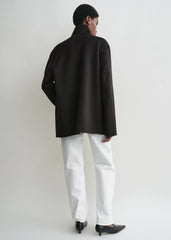 Patch pocket doublé jacket espresso