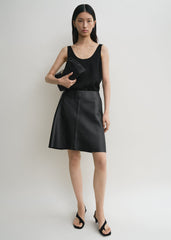 Leather skirt black