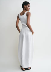 Parachute skirt white petite