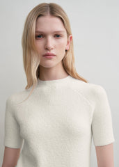 Raglan-sleeve terry knit white