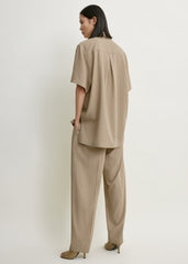 Fluid polo shirt overcast beige