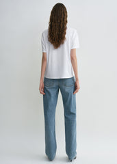 Low straight denim true vintage blue