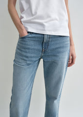 Low straight denim true vintage blue