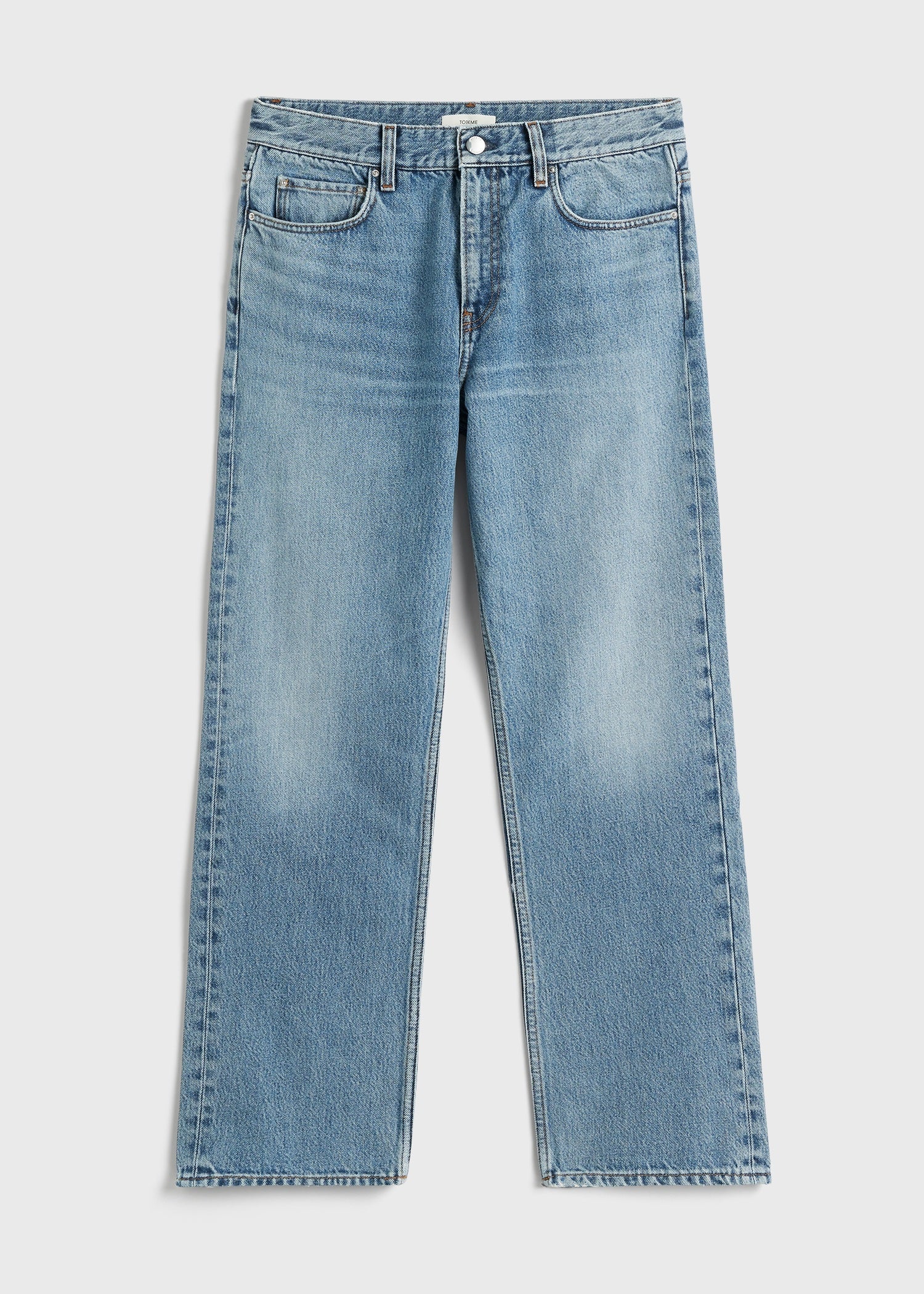 Low straight denim true vintage blue