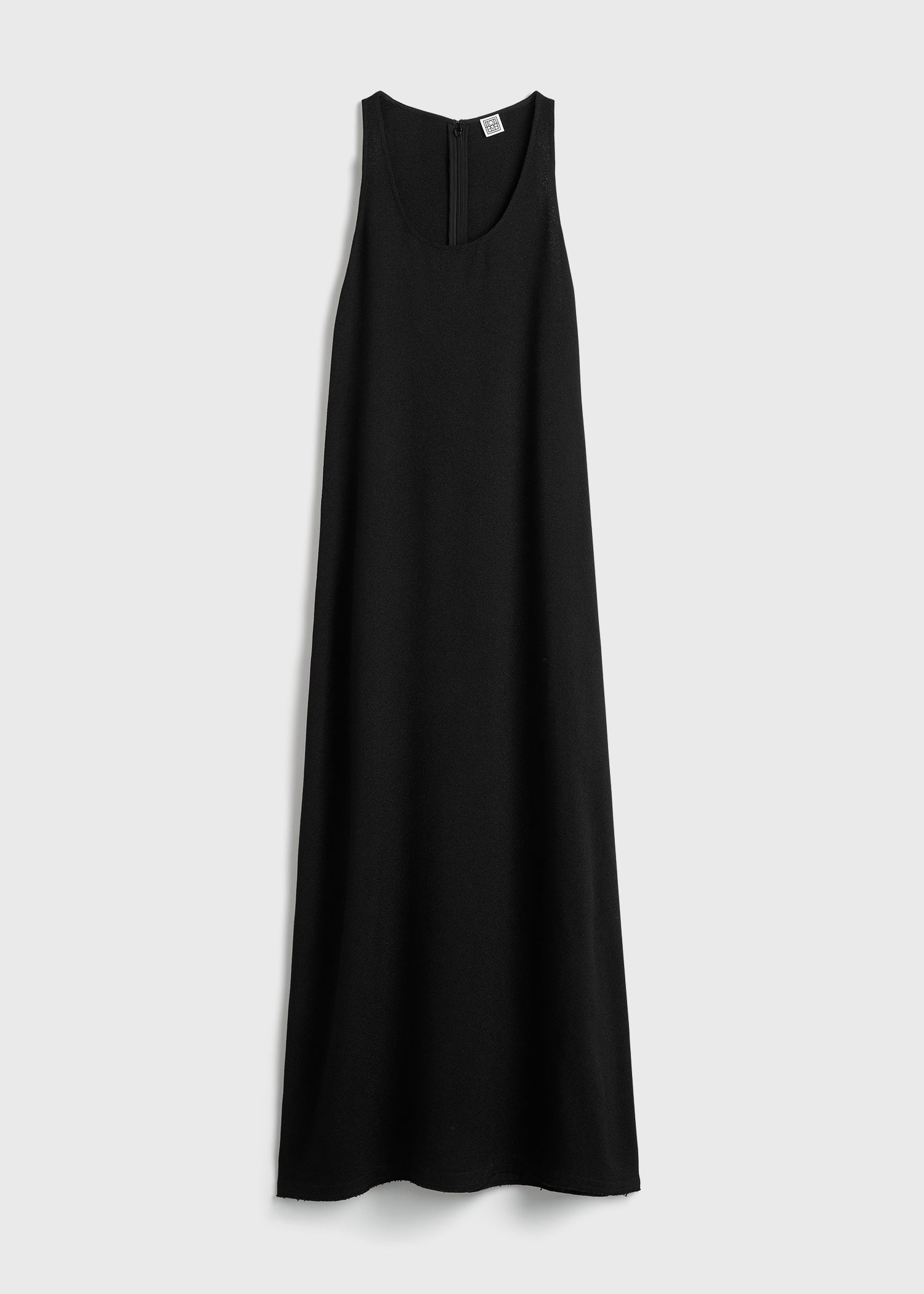 Scoop-neck sablé dress black petite